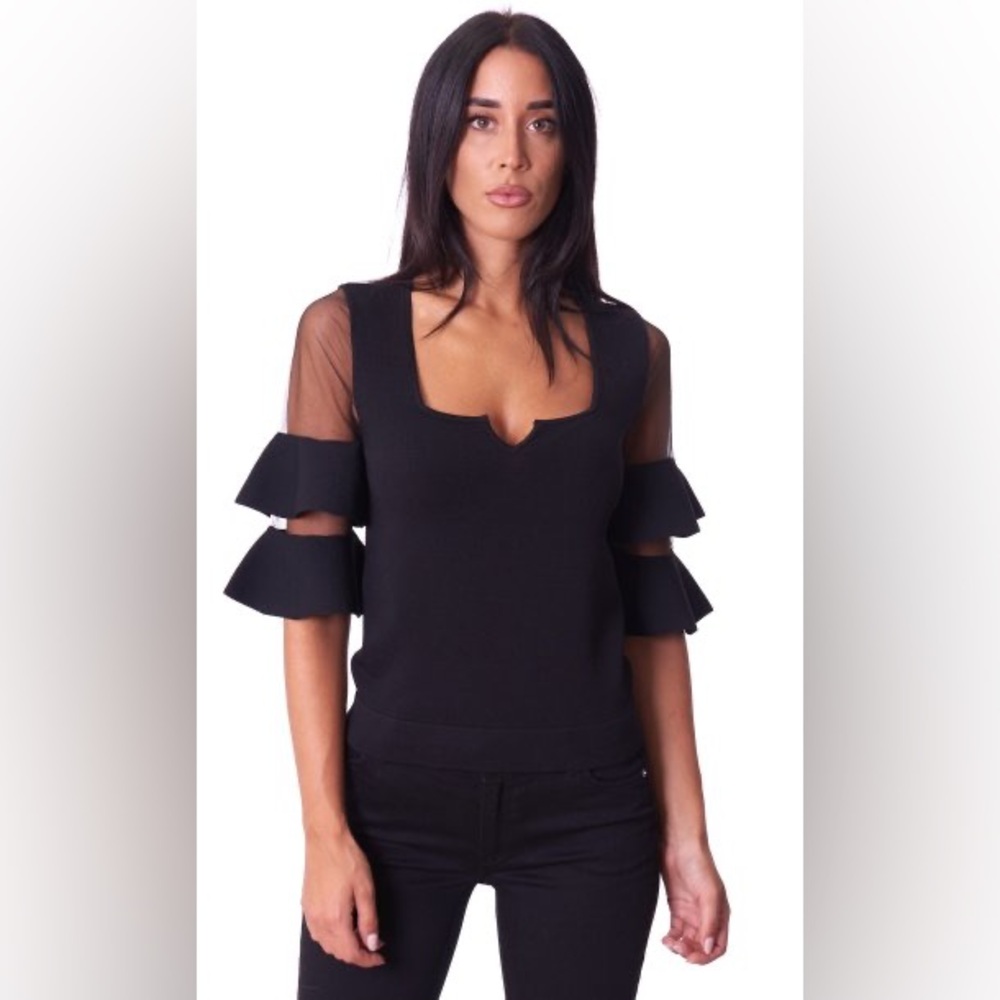 NWT TWINSET ACTITUDE Sweater with Tulle